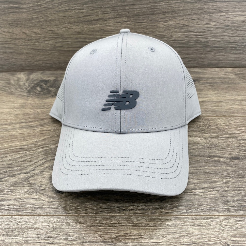 New Balance‎ Athletic Baseball Cap Light Grey Mesh Back Adjustable Strap